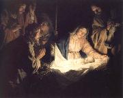 Gerrit van Honthorst adoration of the shepherds painting